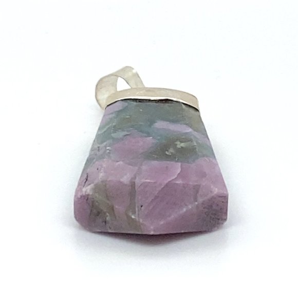 Ruby In Zoisite 27.75ct Solid 925 Sterling Silver Pendant - Picture 5 of 6